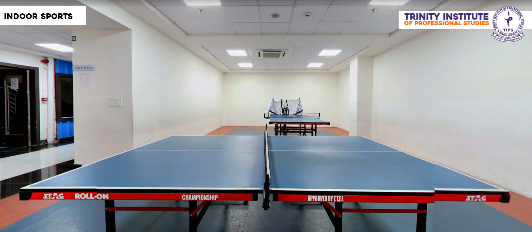 TIPS indoor sports area with table tennis setup 