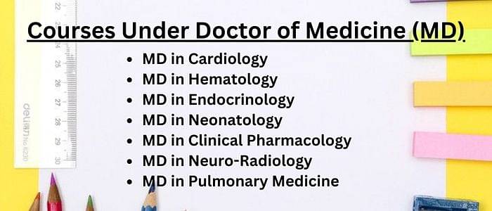 How Many Courses are there in Doctor of Medicine(MD)?