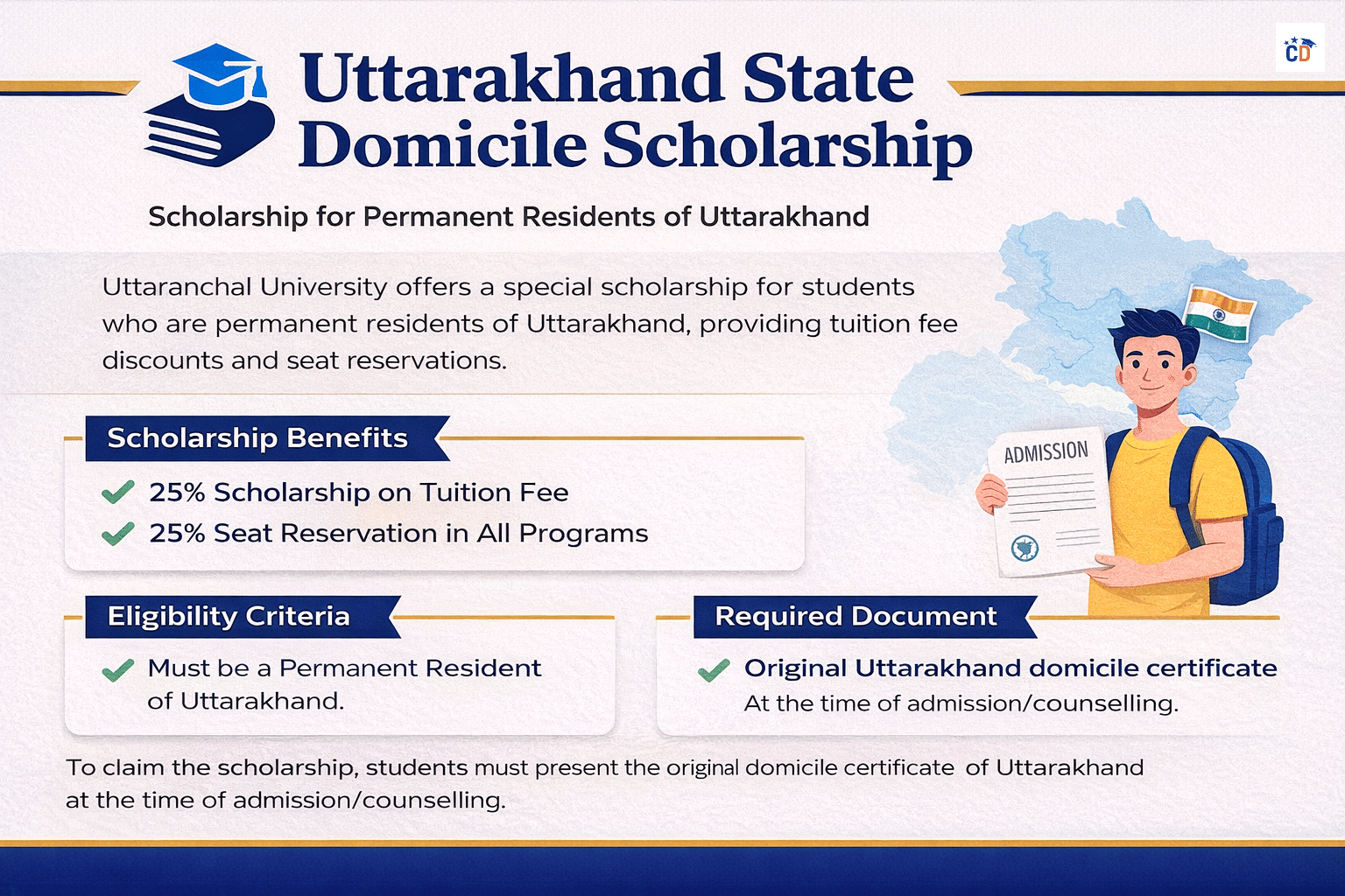 Uttarakhand State Domicile Scholarship