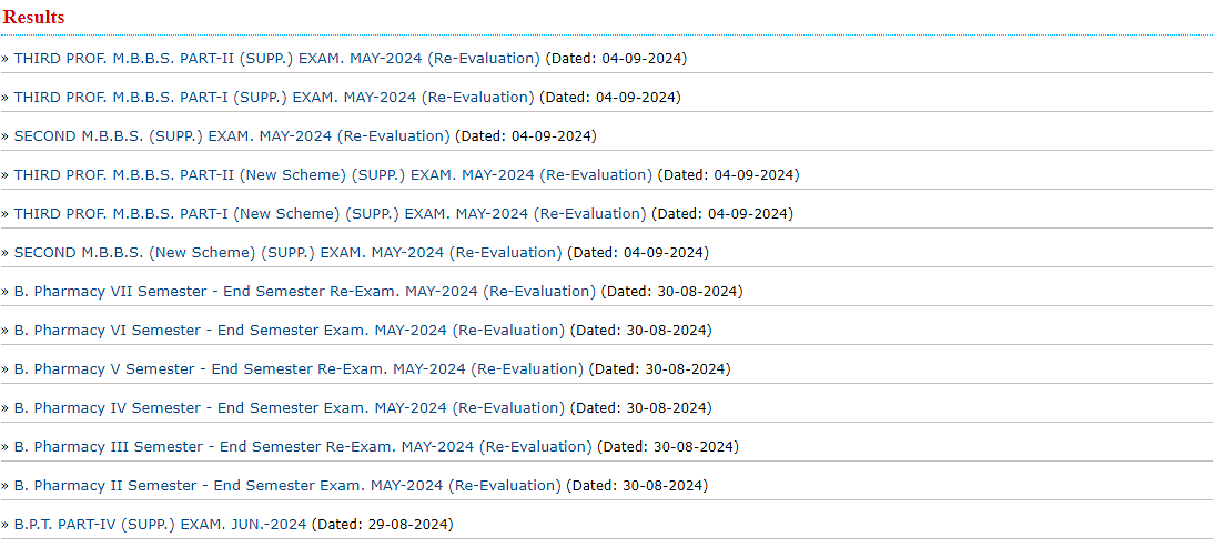 How to Check RUHS Results 2024?