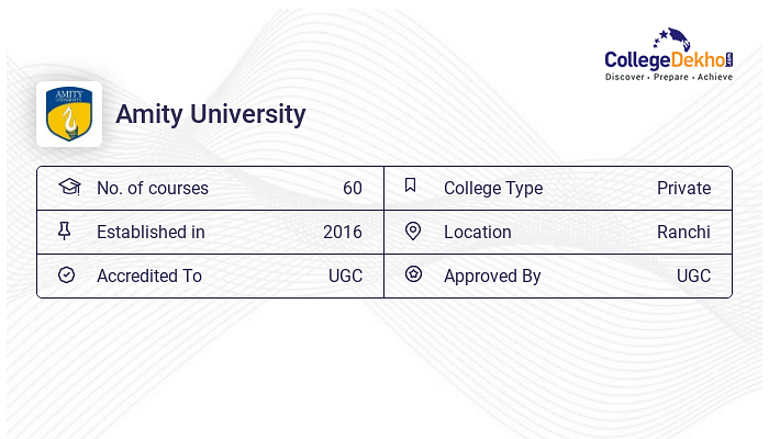 Amity University, Ranchi Scholarships 2024-25: Details, Eligibility, Amount