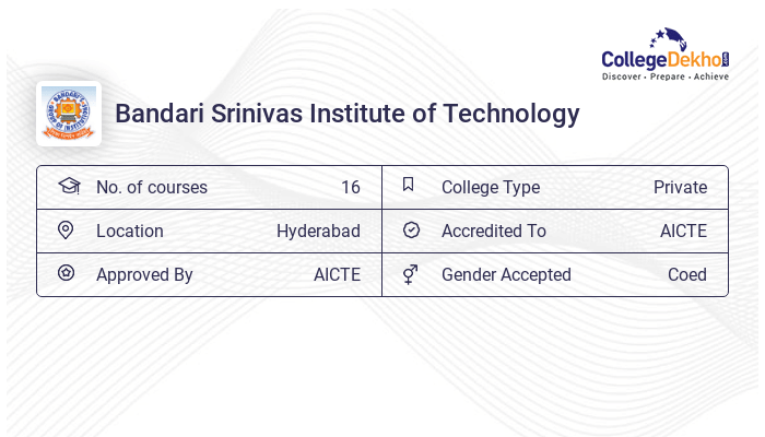 Bandari Srinivas Institute Of Technology Admission 2023 Registration 