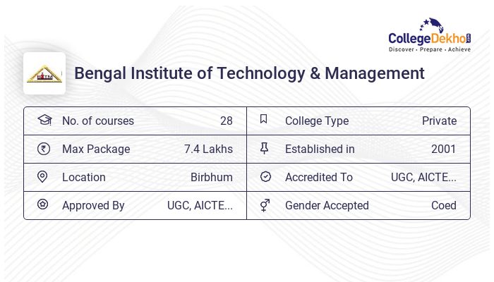 Bengal Institute of Technology & Management Fees Structure & Courses ...