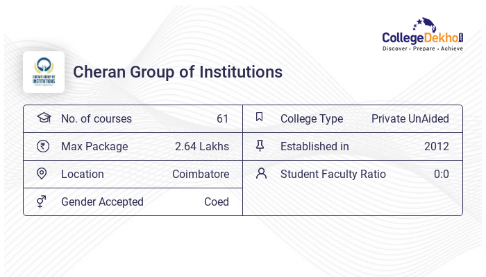 Cheran Group of Institutions - Admission 2024, Fees, Courses, Placement ...