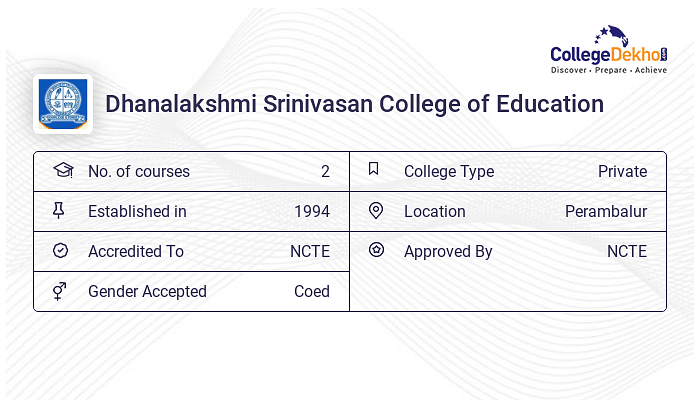 Dhanalakshmi Srinivasan College of Education Fees Structure Courses Dhanalakshmi Srinivasan College of Education Fees Structure Courses