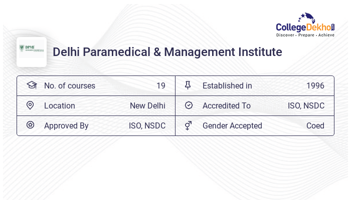 Delhi Paramedical Management Institute Admission 2024 Fees
