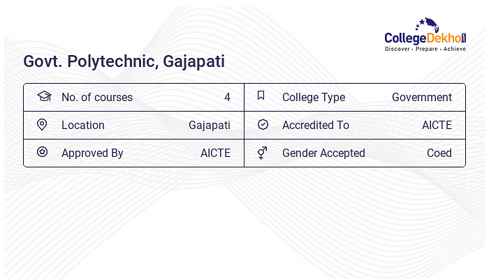 Govt. Polytechnic (GP), Gajapati Fees Structure & Courses List 2024-25