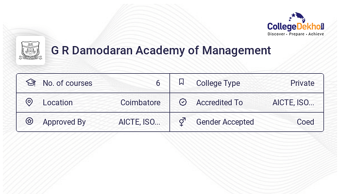 G R Damodaran Academy of Management Fees Structure Courses List 2024 25 G R Damodaran Academy of Management Fees Structure Courses List 2024 25