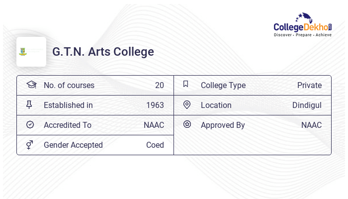 G T N Arts College Admission 2024 Fees Courses Placement Ranking
