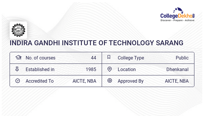 INDIRA GANDHI INSTITUTE OF TECHNOLOGY SARANG OJEE Cut Off 2023 2022 2021   Indira Gandhi Institute Of Technology Sarang Sharing Card 