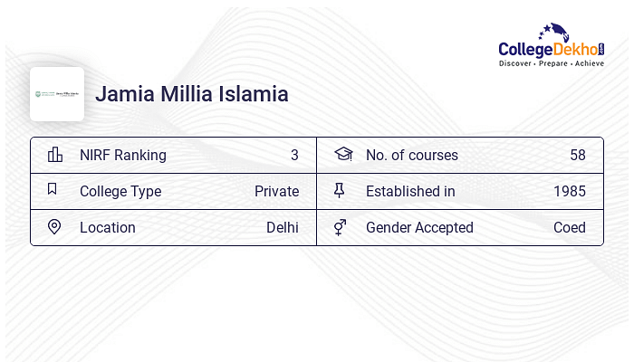 Jamia Millia Islamia (JMI Delhi): Courses, Admissions 2023, Fees, Ranking