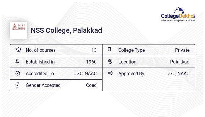 NSS College (NSSCN) Palakkad Admission 2024 Dates Form Online NSS College (NSSCN) Palakkad Admission 2024 Dates Form Online