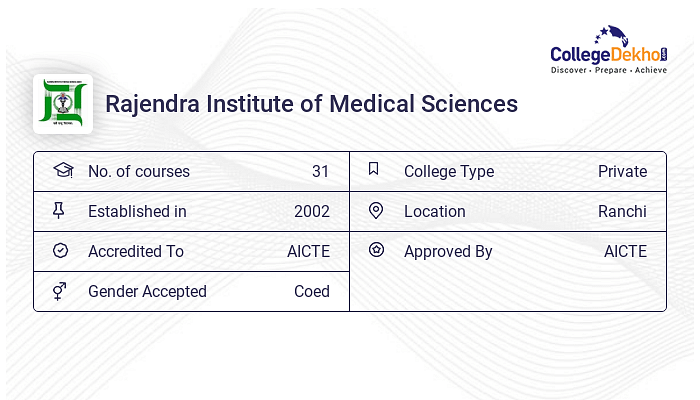 RIMS Ranchi Fees Structure Courses List 2024 25