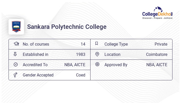 Sankara Polytechnic College Fees Structure Courses List 2024 25