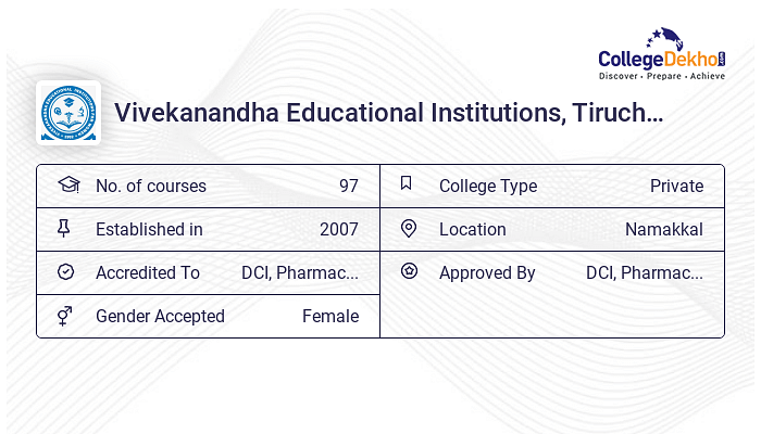 Vivekanandha Educational Institutions Tiruchengode Campus Admission 2024 Fees Courses 