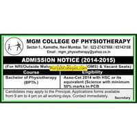Mahatma Gandhi Mission's College of Physiotherapy