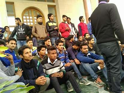 Protest in Doon University by ABVP