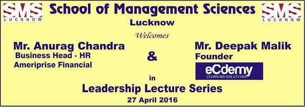 Leadership Lecture Series at SMS Lucknow