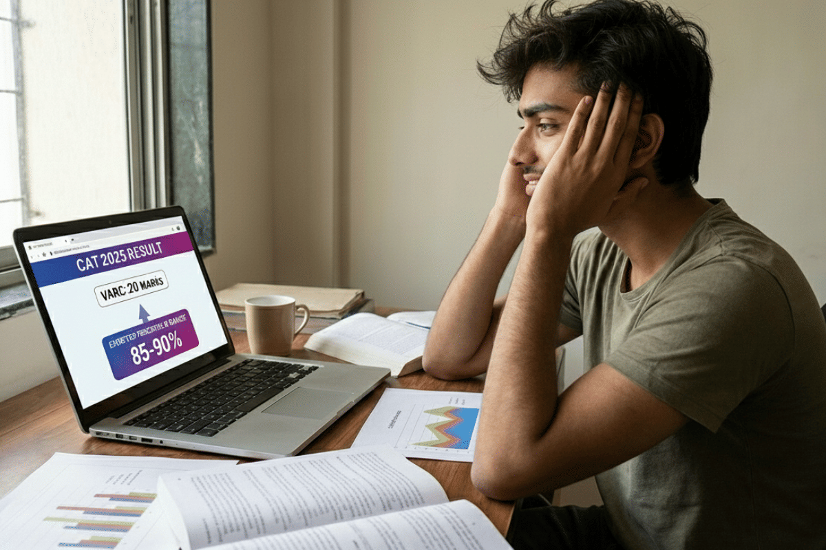 20 Marks in CAT VARC 2025 means how much percentile expected