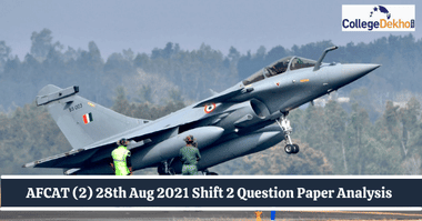 AFCAT (2) 28th Aug 2021 Shift 2 Question Paper Analysis, Answer Key