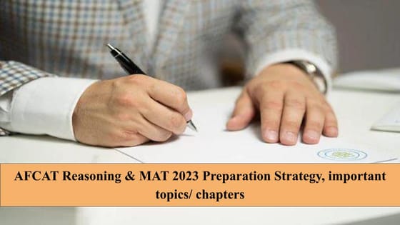 AFCAT Reasoning & MAT 2023 Preparation Strategy, important topics ...
