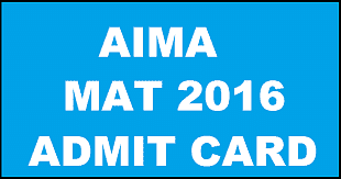 Admit Card of MAT September 2016 Released on August 27