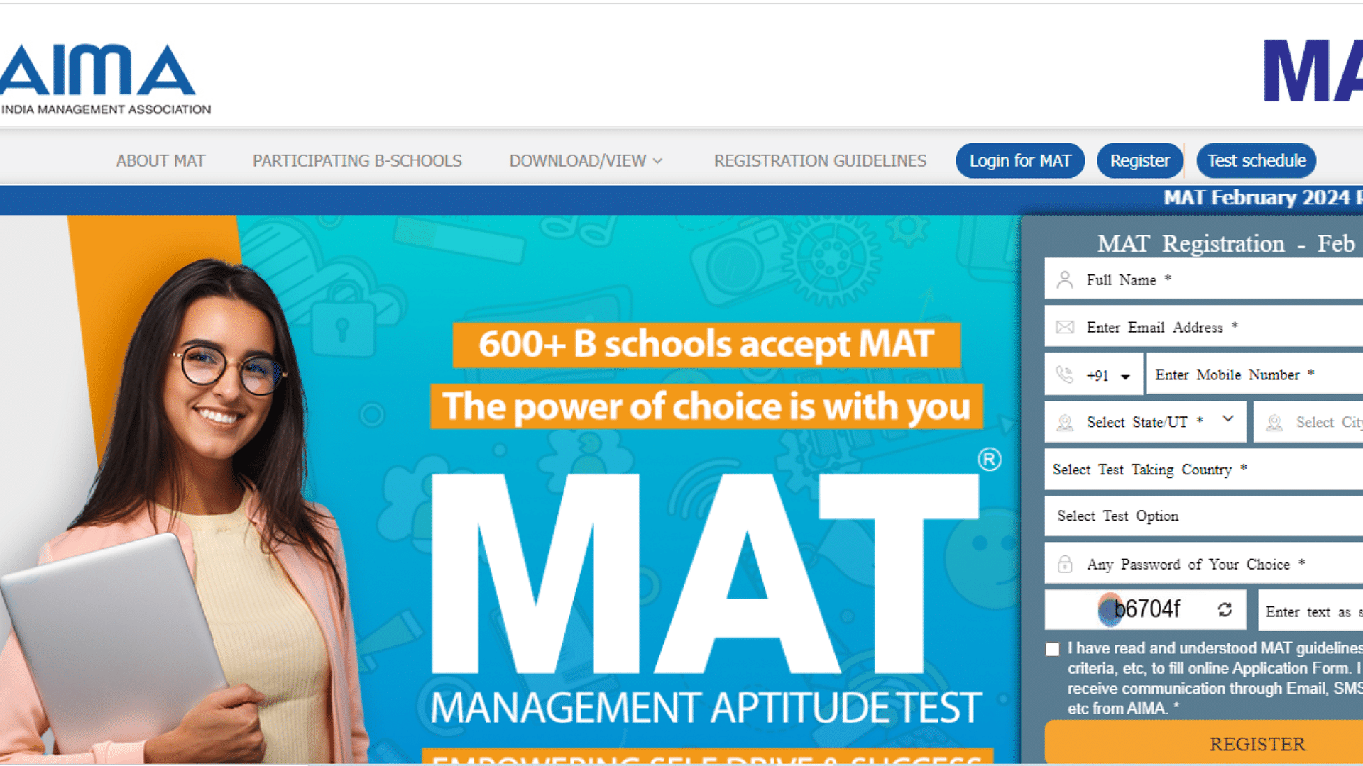 AIMA MAT February 2024 Registration Begins: Direct Link, Last Date ...