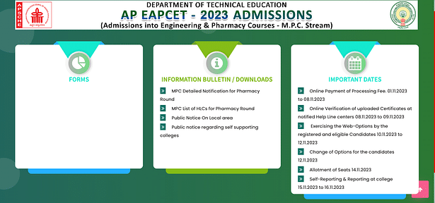 AP EAMCET B. Pharmacy Counselling 2023