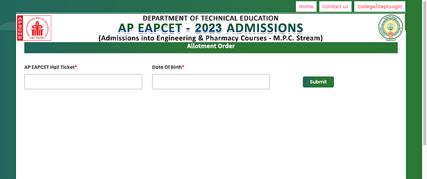 AP EAMCET Seat Allotment 2023 Final Phase Released Live Updates