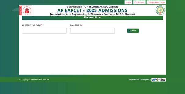 AP EAMCET Seat Allotment Result 2023 Released LIVE Updates