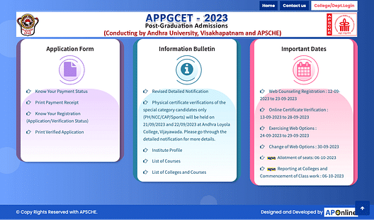 APPGCET Seat Allotment 2023