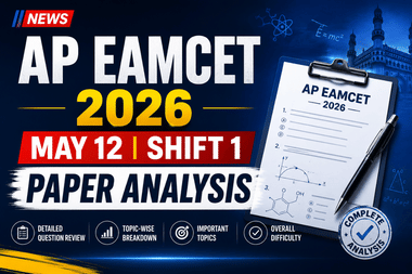 AP EAMCET 2026 May 12 Shift 1 Paper Moderate: Phyiscs Tougher than Mathematics; Topics and Questions Asked
