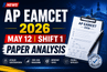AP EAMCET 2026 May 12 Shift 1 Paper Moderate: Physics Tougher than Mathematics; Topics and Questions Asked
