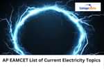 AP EAMCET List of Current Electricity Topics 2025