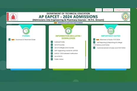 AP EAMCET Seat Allotment Result 2024