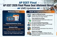 AP ECET 2026 Final Phase Seat Allotment Result (TODAY) LIVE Updates: Release Time; Seat Acceptance Process
