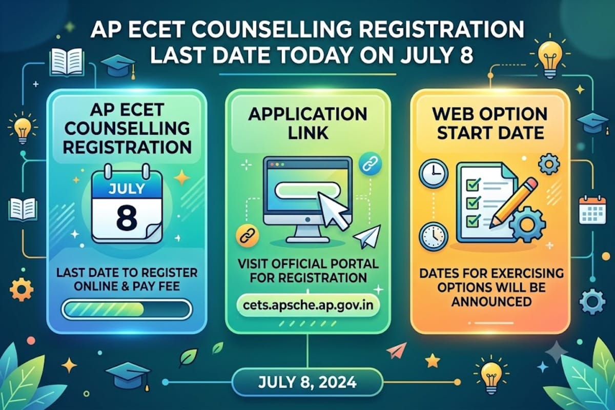 AP ECET Counselling Registration Last Date Today on July 8: Application Link; Web Option Start Date