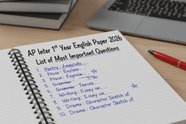 AP Inter 1st Year English Guess Paper 2026: List of most important questions