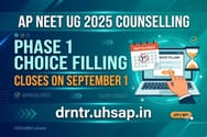 AP NEET UG 2025 Phase 1 Choice Filling Closes on September 1 @drntr.uhsap.in