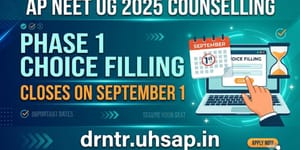AP NEET UG 2025 Phase 1 Choice Filling Closes on September 1 @drntr.uhsap.in