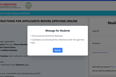 OAMDC Degree Seat Allotment Result 2025 (OUT) Live Updates