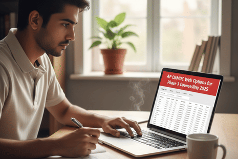 AP OAMDC Web Options for Phase 3 Counselling 2025