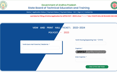 AP POLYCET Hall Ticket 2023