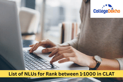 List of NLUs for Rank between 1-1000 in CLAT 2026
