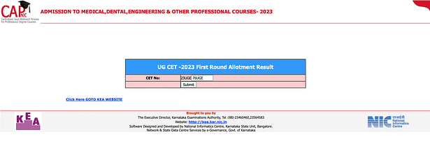 KCET Seat Allotment 2023 LIVE Updates