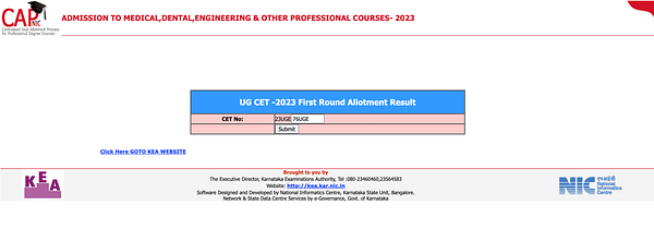 KCET Seat Allotment 2023 Round 1 Released LIVE Updates Link