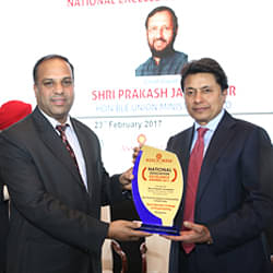 Awarded - "Best Technical Institute for Employability in South-India" by Shri Prakash Javadekar Hon'ble Union Minister of HRD, Govt. of India