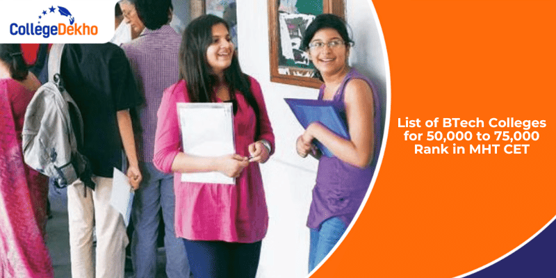 List of B.Tech Colleges for 50,000 to 75,000 Rank in MHT CET