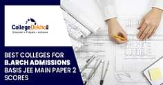 जेईई मेन पेपर-2 B.Arch. एडमिशन 2024 (JEE Main Paper-2 B.Arch. Admission 2024): ओपनिंग और क्लोजिंग रैंक के साथ फीस और कॉलेजों की सूची यहां देखें