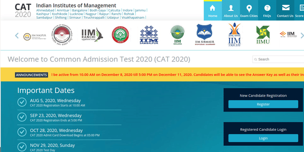 CAT 2020 Final Answer Key Released at iimcat.ac.in: Direct Link to ...